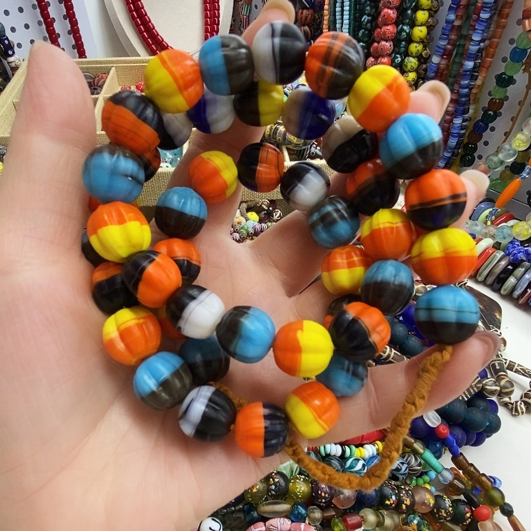 琉璃颈饰尼泊尔彩瓜，065