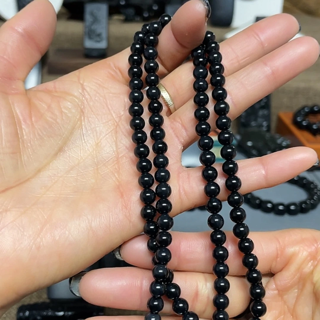 【闪购商品】和田玉（墨玉）项链未镶嵌璞****砌羊脂级卡6108