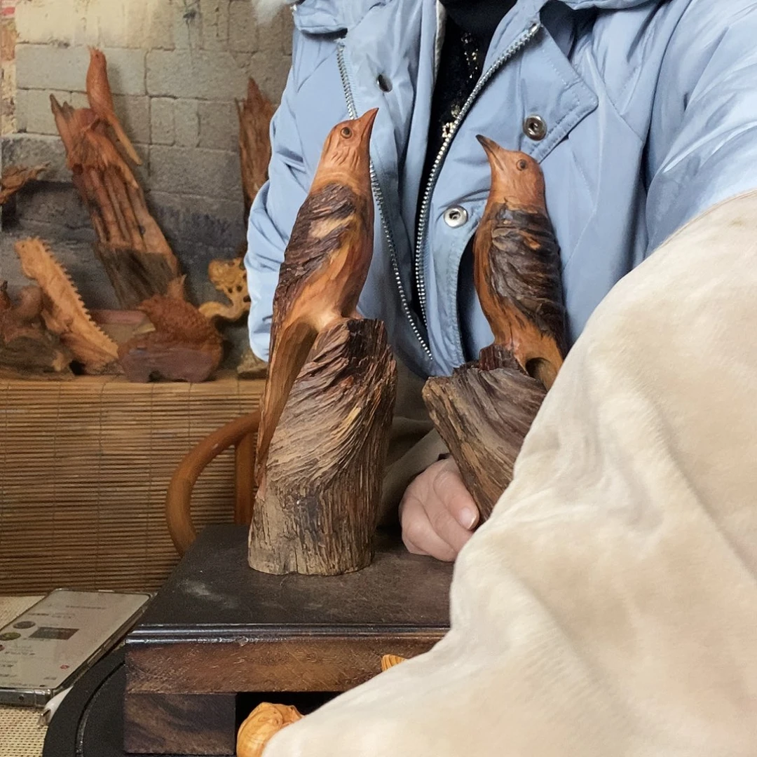 松木琥珀木把喜鸟