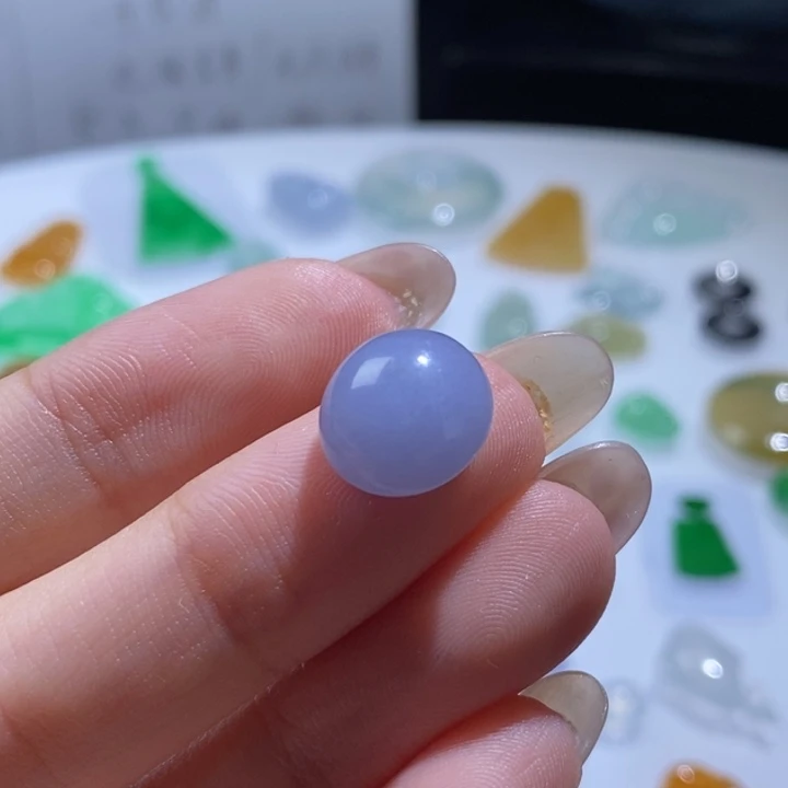 定制翡翠未镶嵌蓝莓紫