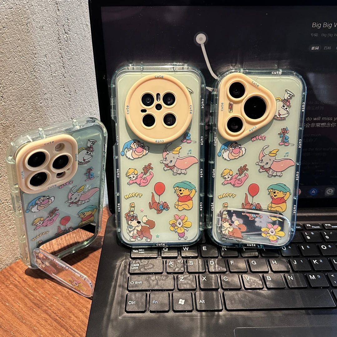 迪士尼适用苹果华为OPPOVIVO小米手机壳硅胶防摔果冻奶油支架女