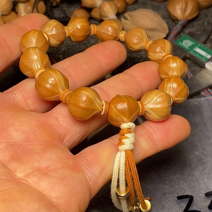 橄榄核手串1.4正圆手持34号