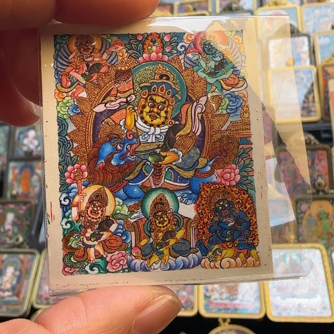 大***串吊坠财宝天团热贡唐卡