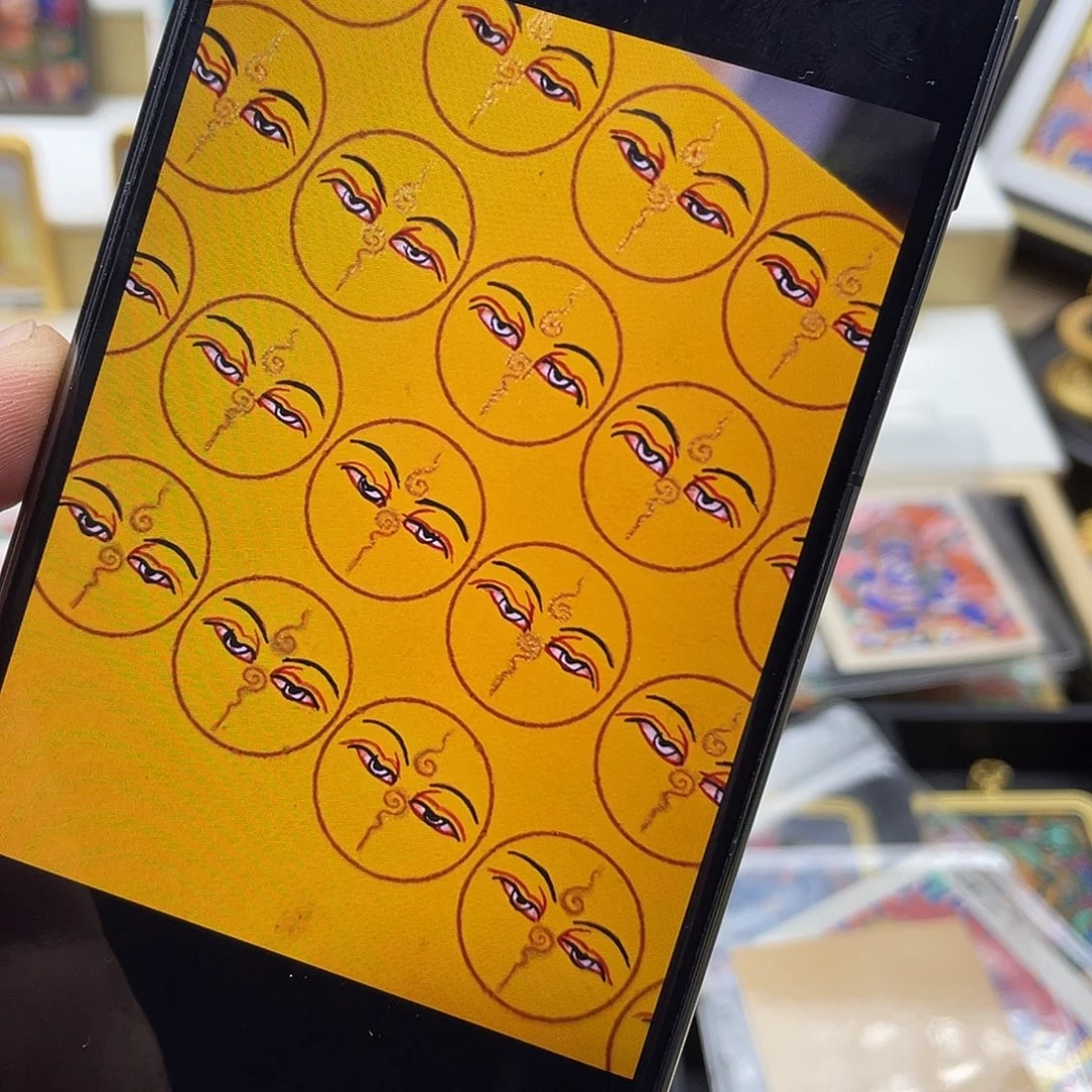 吊坠黄c法眼钛钢1.5cm