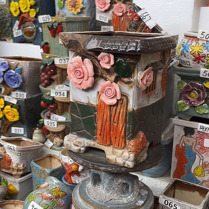 粗陶材质多肉花盆