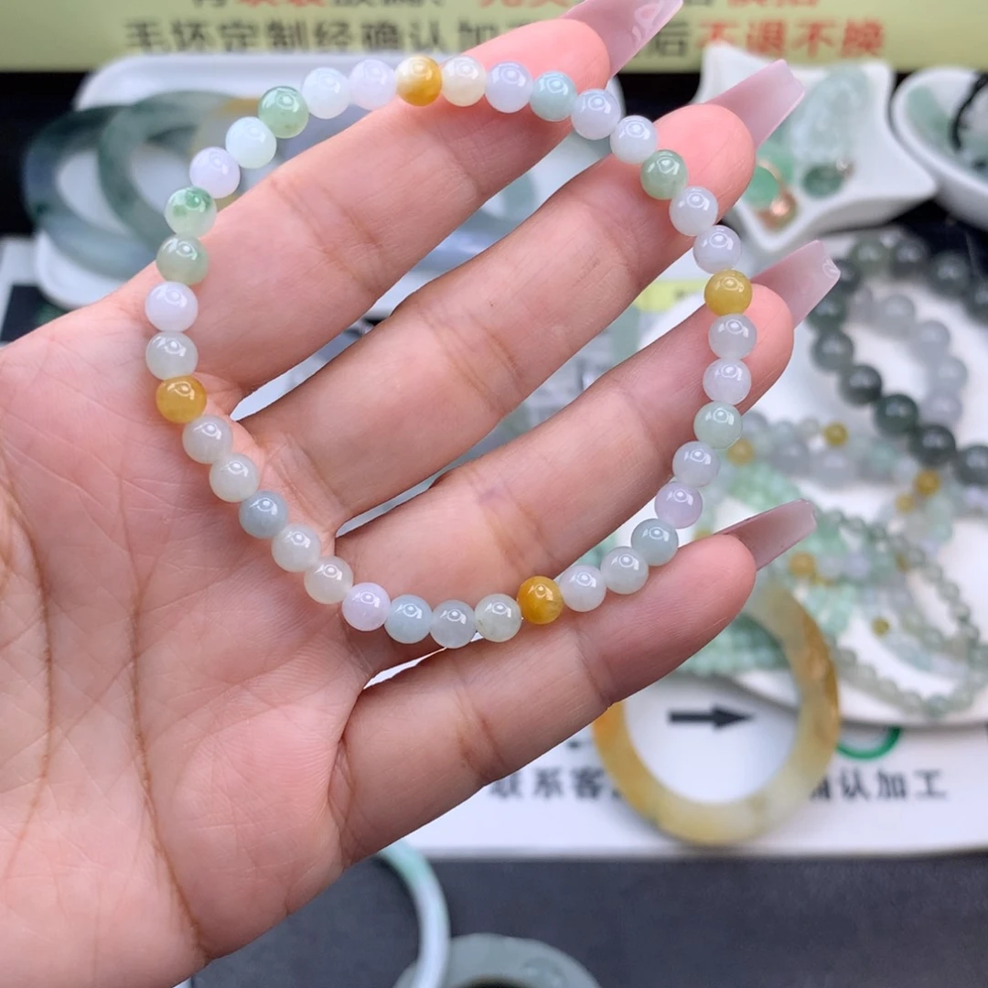 【闪购商品】银S925镶嵌手镯定制不退换定制翡翠用*