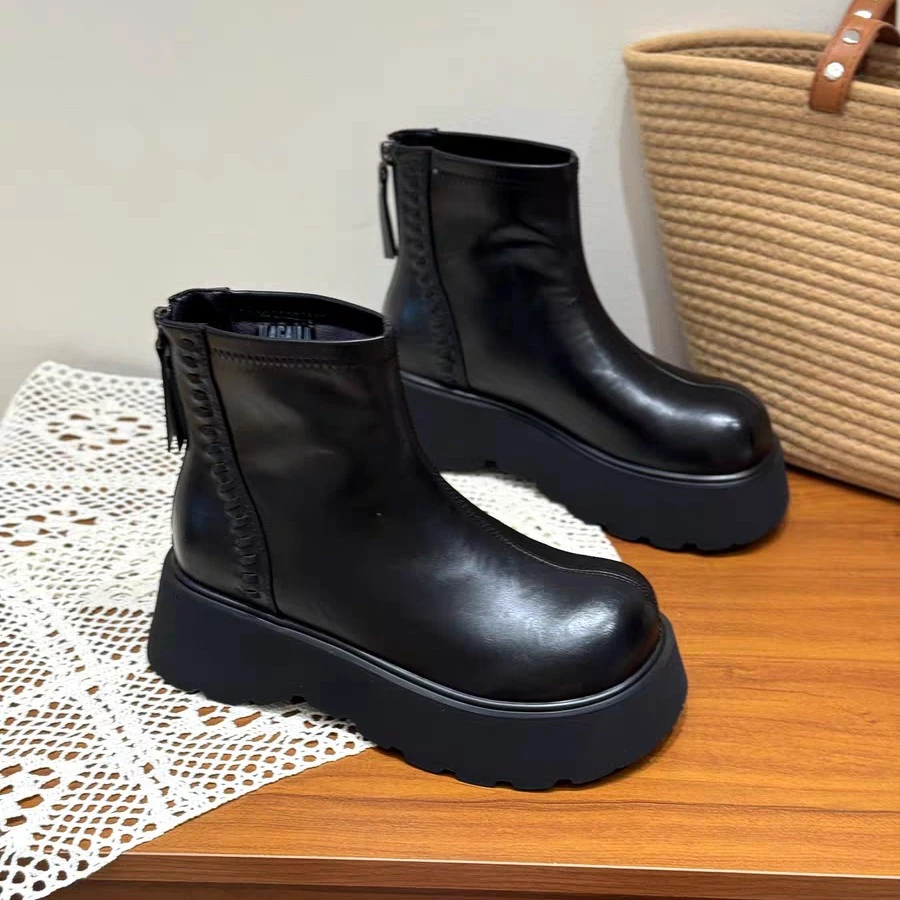 诗涵家 5厘米加绒瘦瘦靴6209