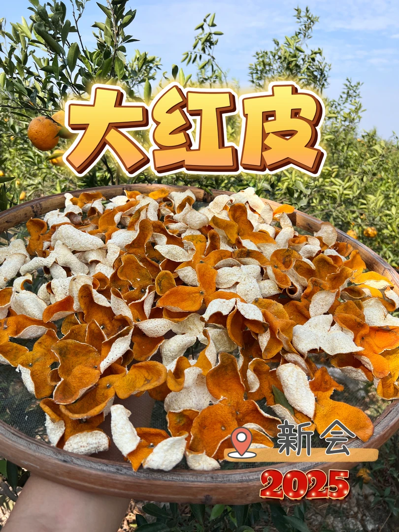 【福皮来2025年新会大红皮】纯太阳晒正宗新会陈皮三江镇高品质陈皮