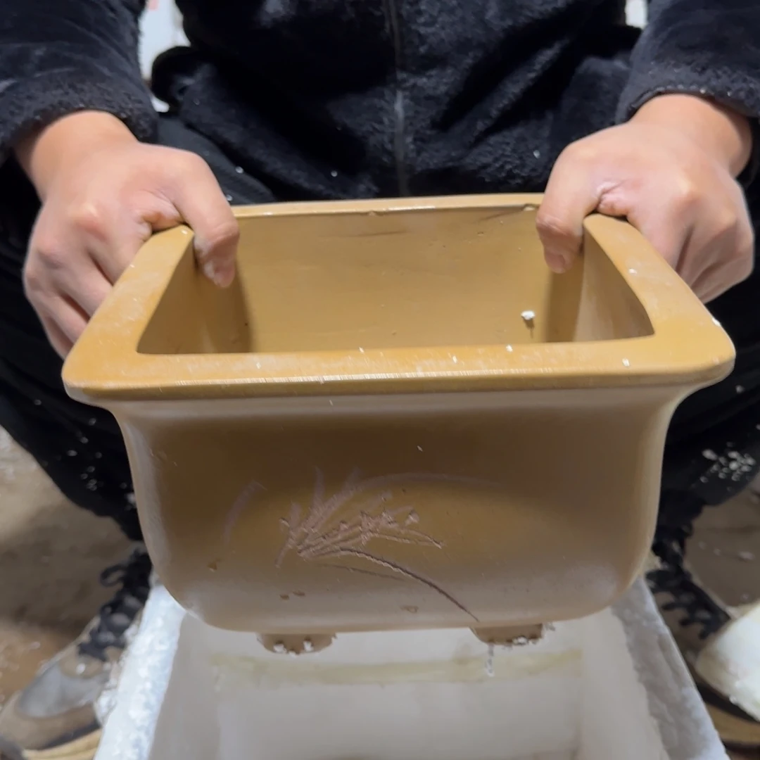 紫砂花盆口径18高度13