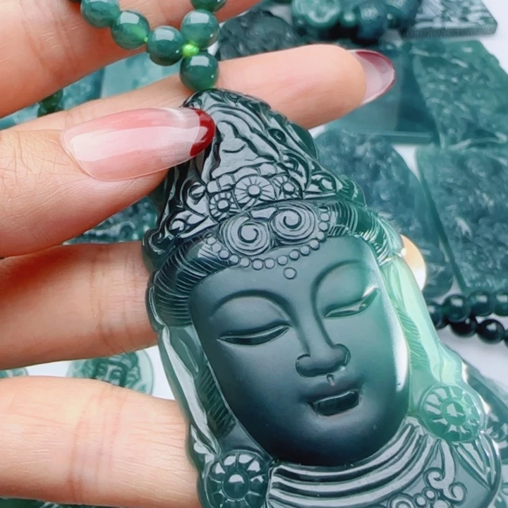 翡翠未镶嵌颈饰多样性发货天然A货翡翠