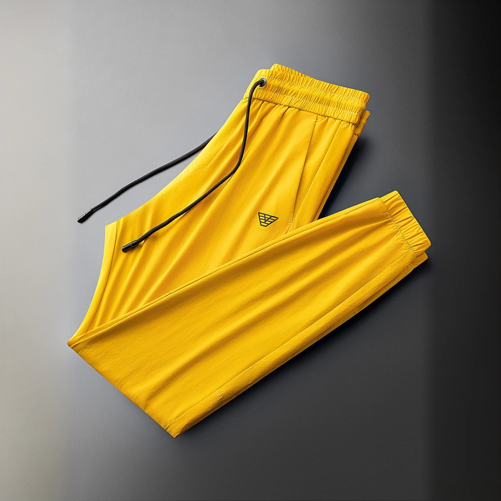 HAESONMENEAT哈逊梅奈夏季时尚冰丝轻薄速干运动裤男士束脚休闲裤