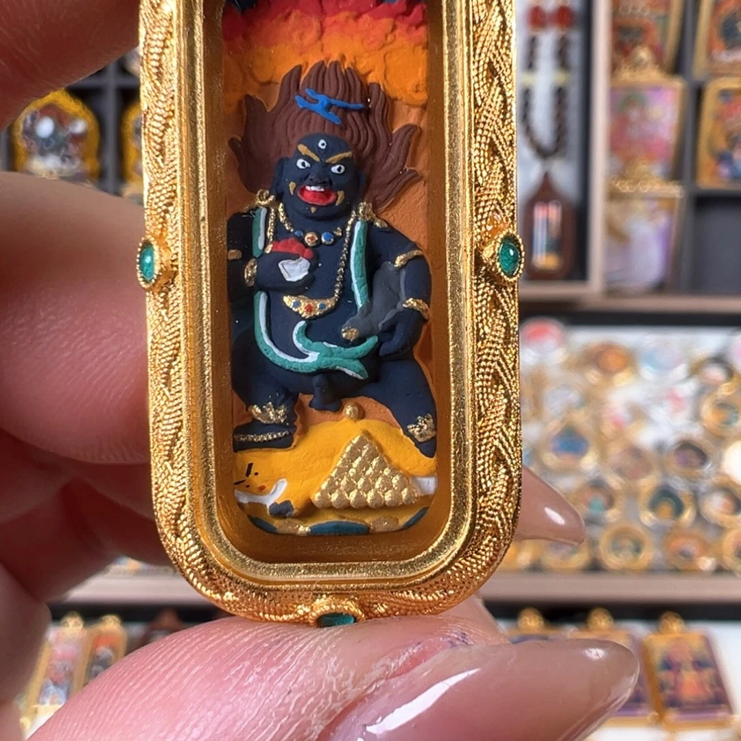 是***呀铜铁合金类黑财神擦擦铜壳子