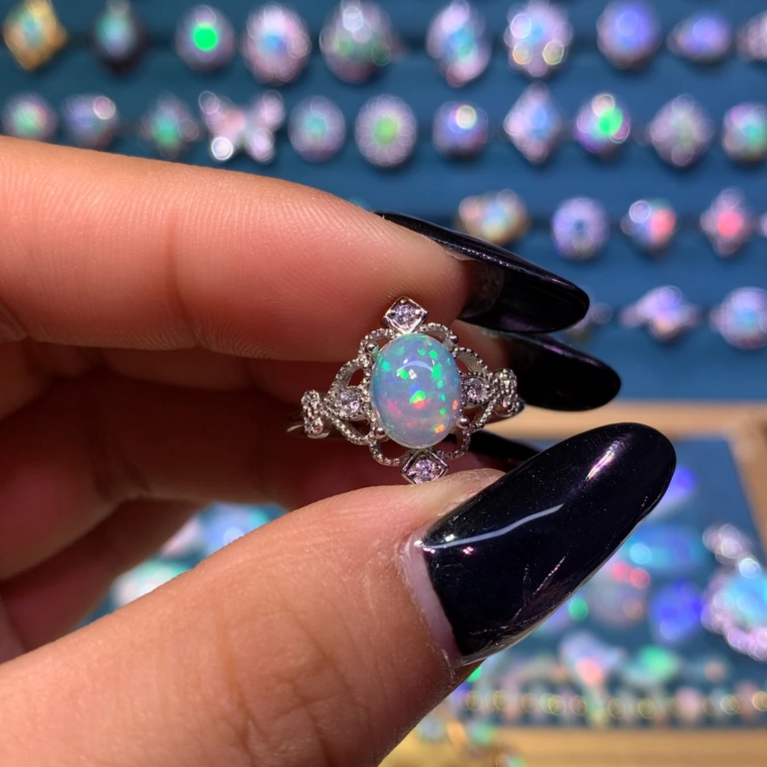 欧泊银S925镶嵌戒指款