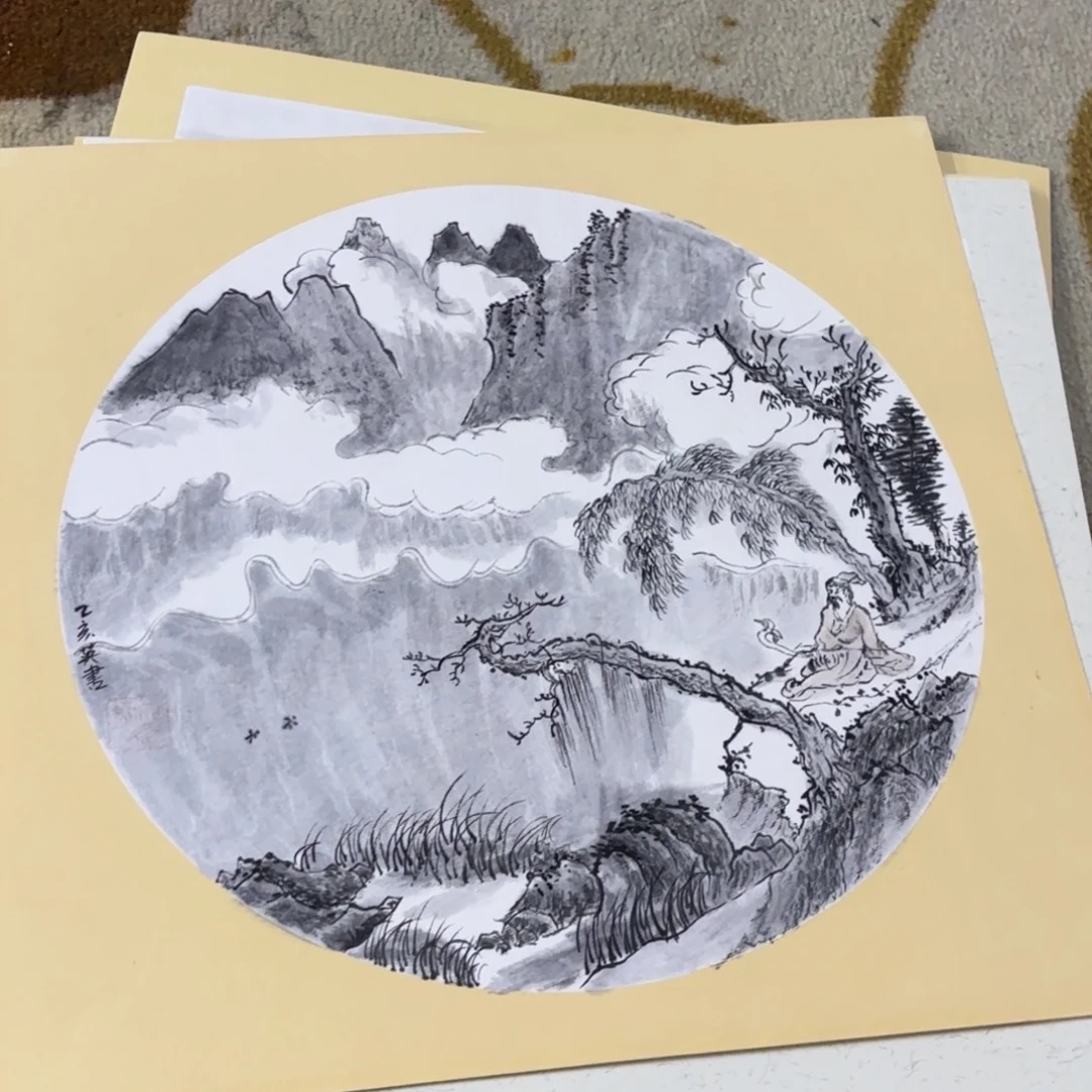 国画38-38卡纸作品艺