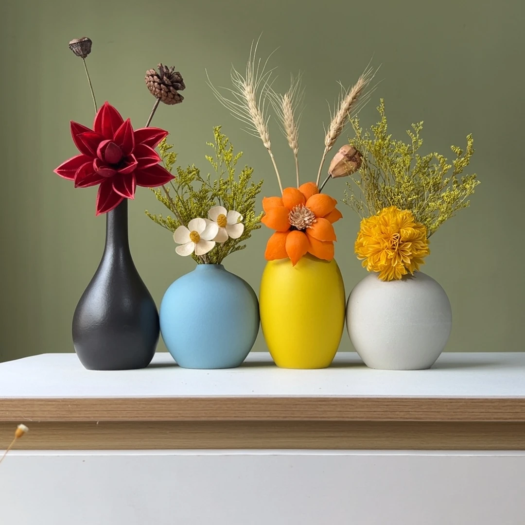 摆件花瓶带花高度20-30厘米左右