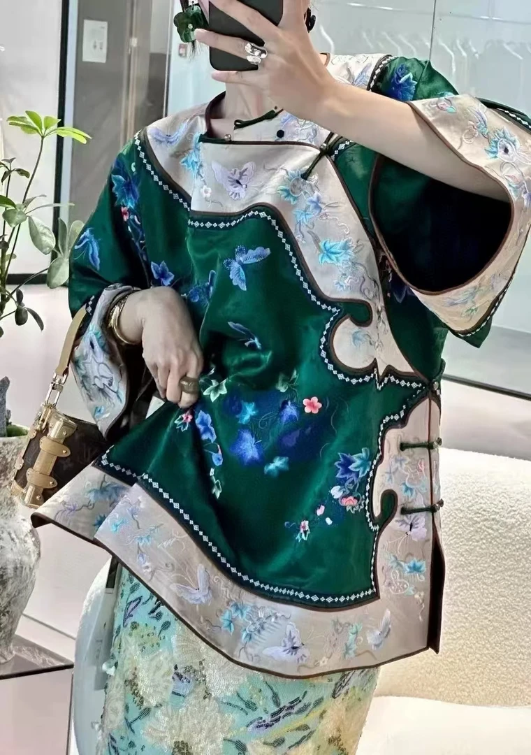 『蝶舞枫韵』新中式国风气质穿搭时尚百搭重工刺绣外套