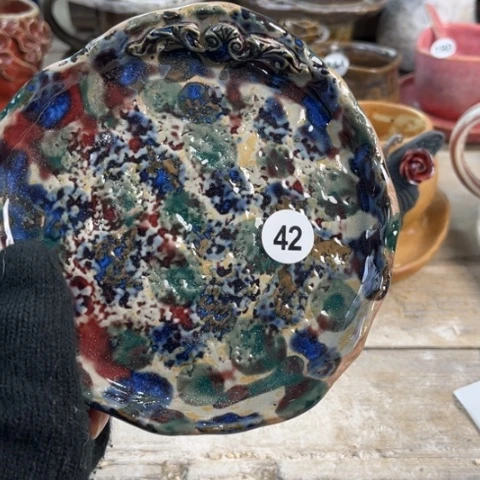 盘蓝**?熠樹日式手捏餐具茶具