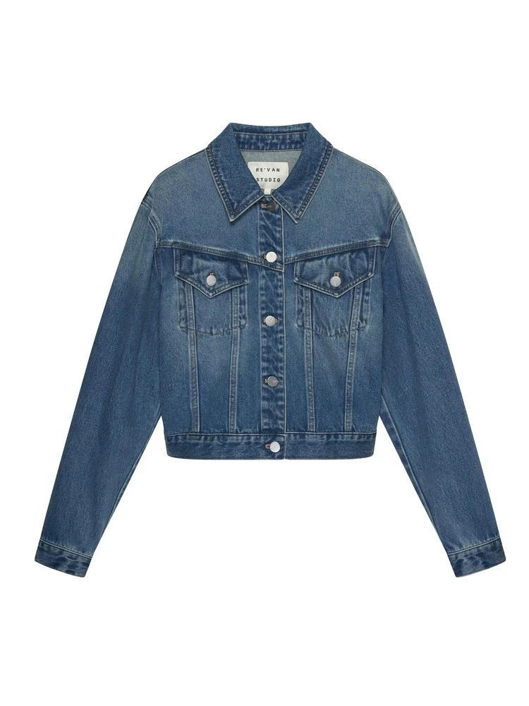 revan设计师品牌 春夏福福 复古口袋牛仔外套 1590ganjue买手店