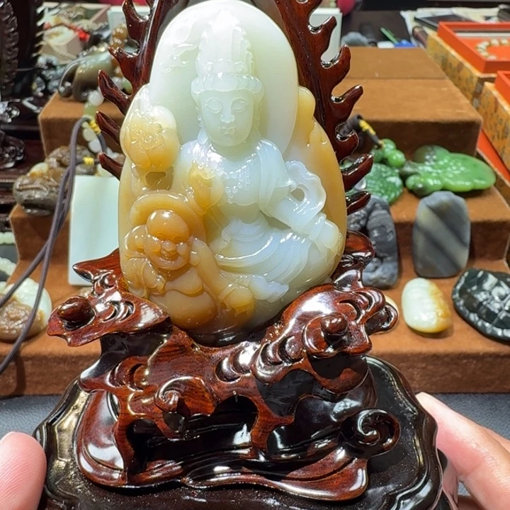 和田玉未镶嵌摆件