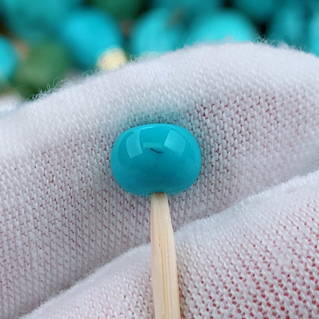 未镶嵌绿松石珠宝奇石7.7m m