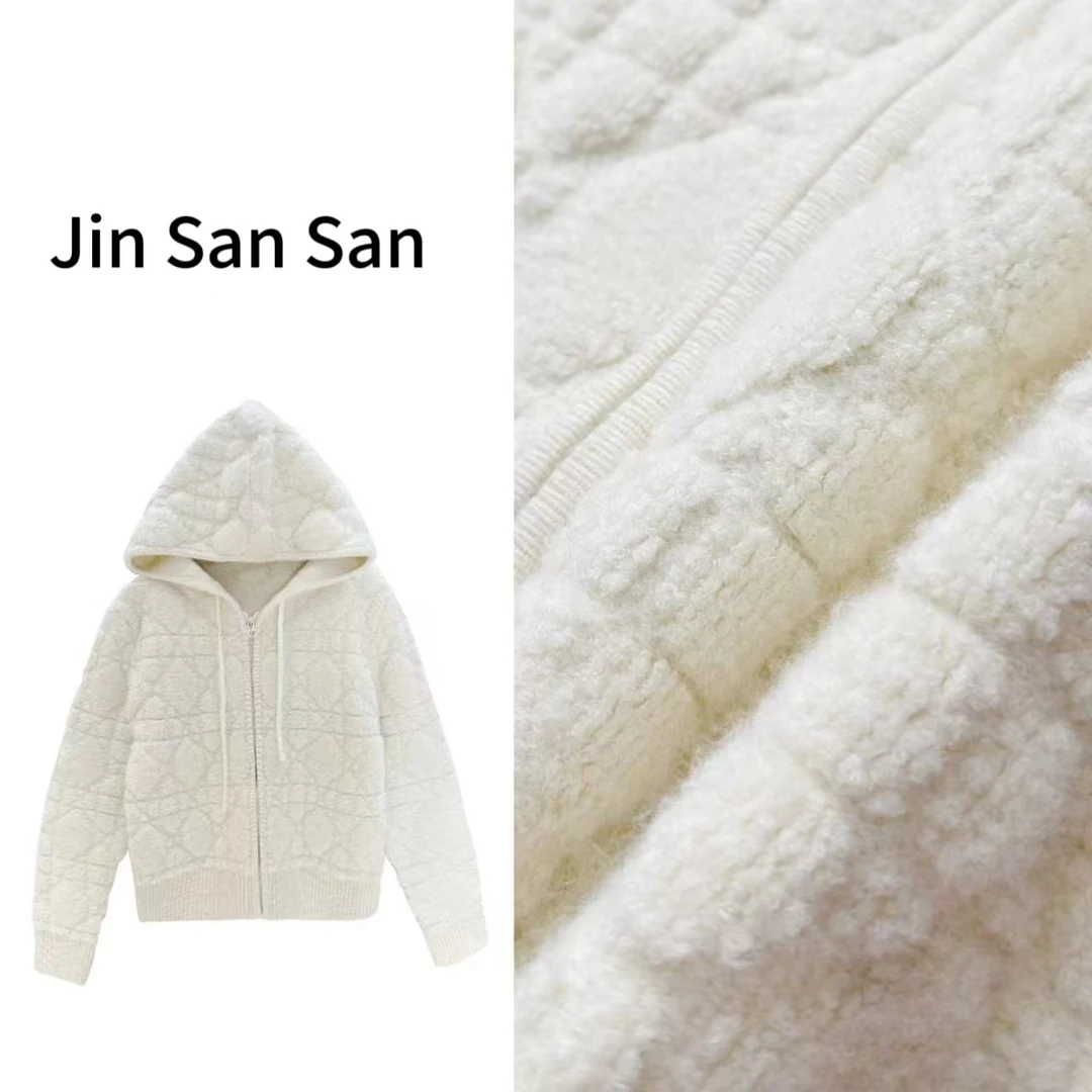 【金三三】气质毛衣外套【暖风各煦】冬季新款时尚连帽上衣F6822