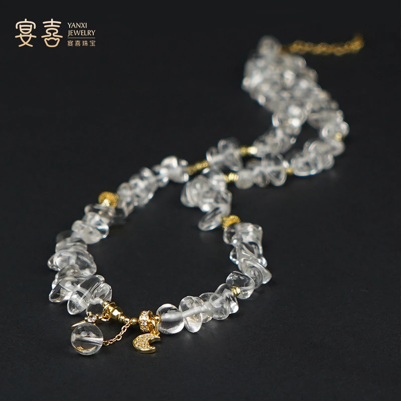 宴喜【庄周梦】天然白水晶手链/ 项链 多样性发其一