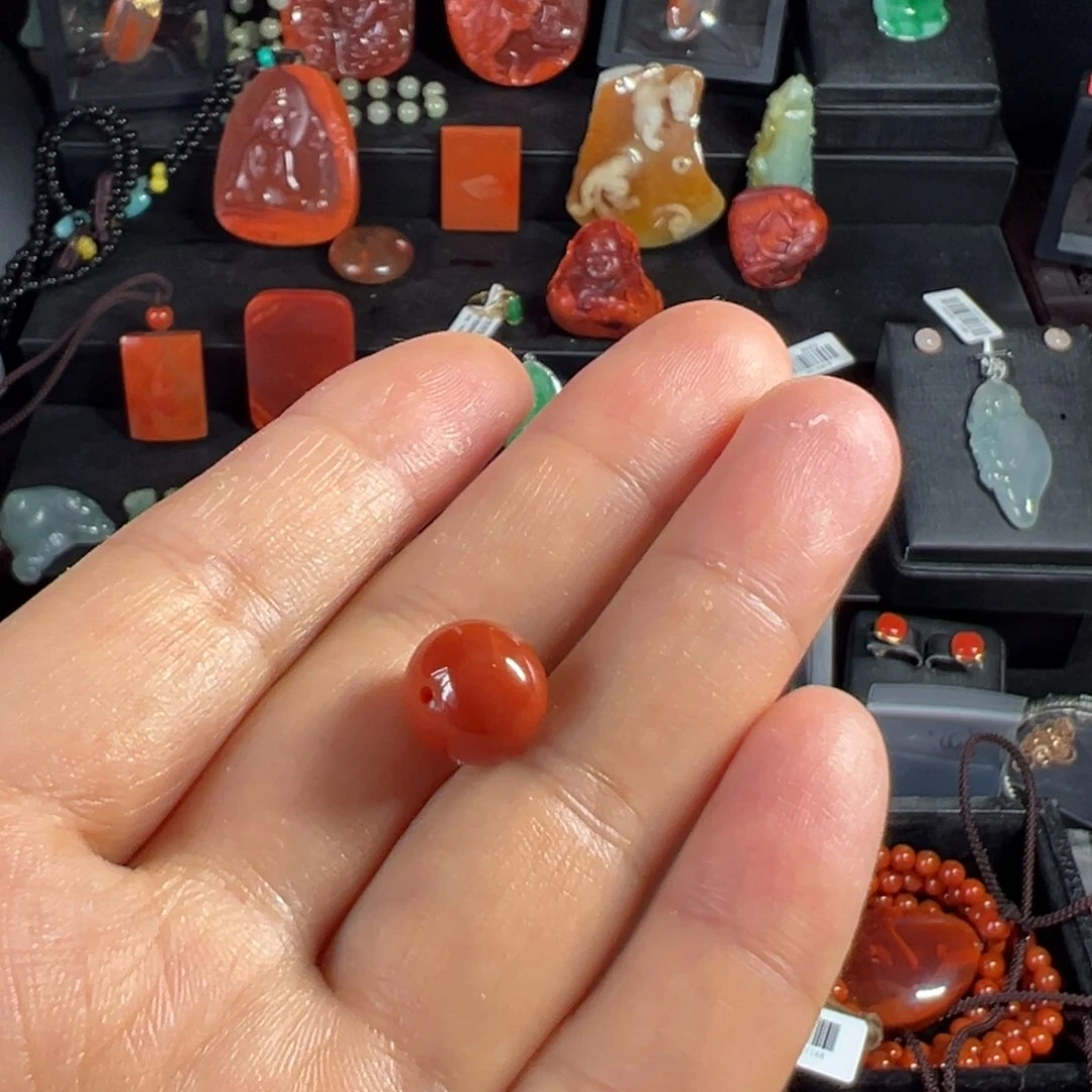 南红玛瑙单珠未镶嵌雾*丶