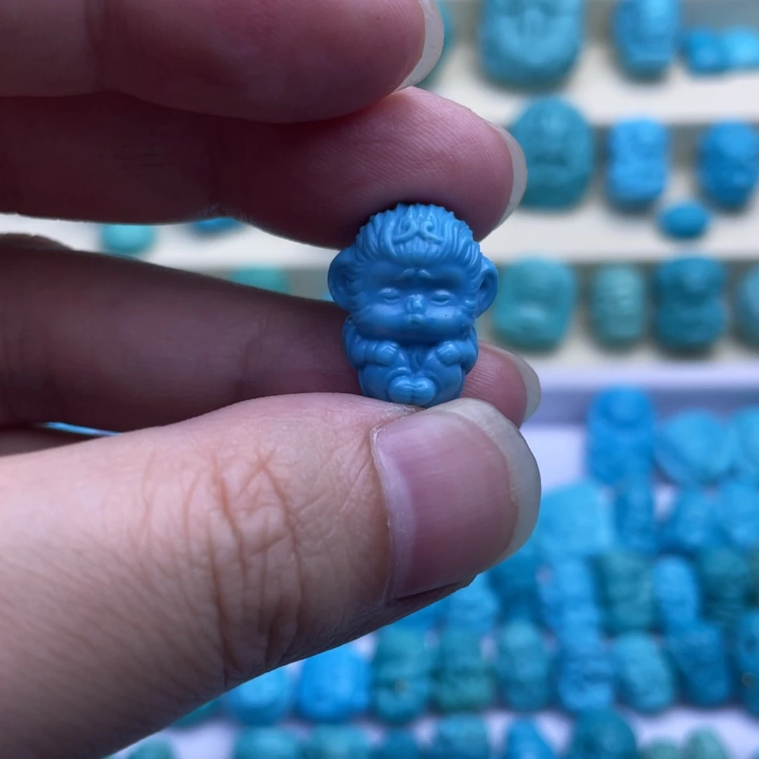 未镶嵌绿松石珠宝奇石卡18-14-11