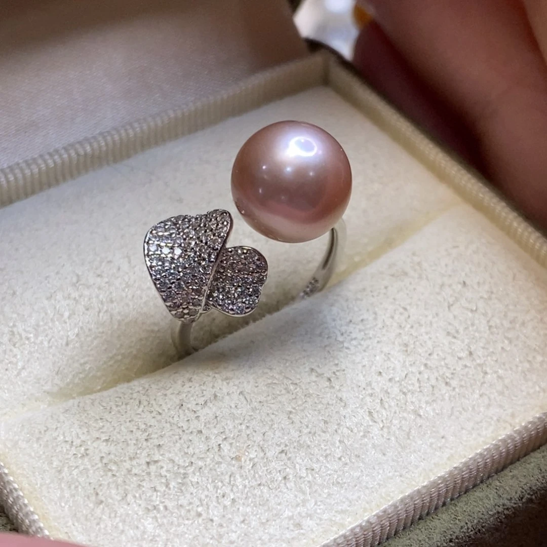 淡水珍珠戒指银S925镶嵌