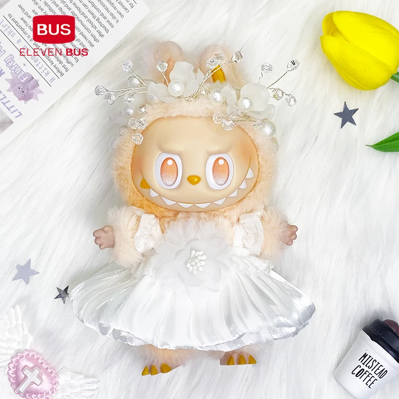 （手工款）拉布布梦幻白色晚礼服娃衣套装拉布布一代二代三代娃衣