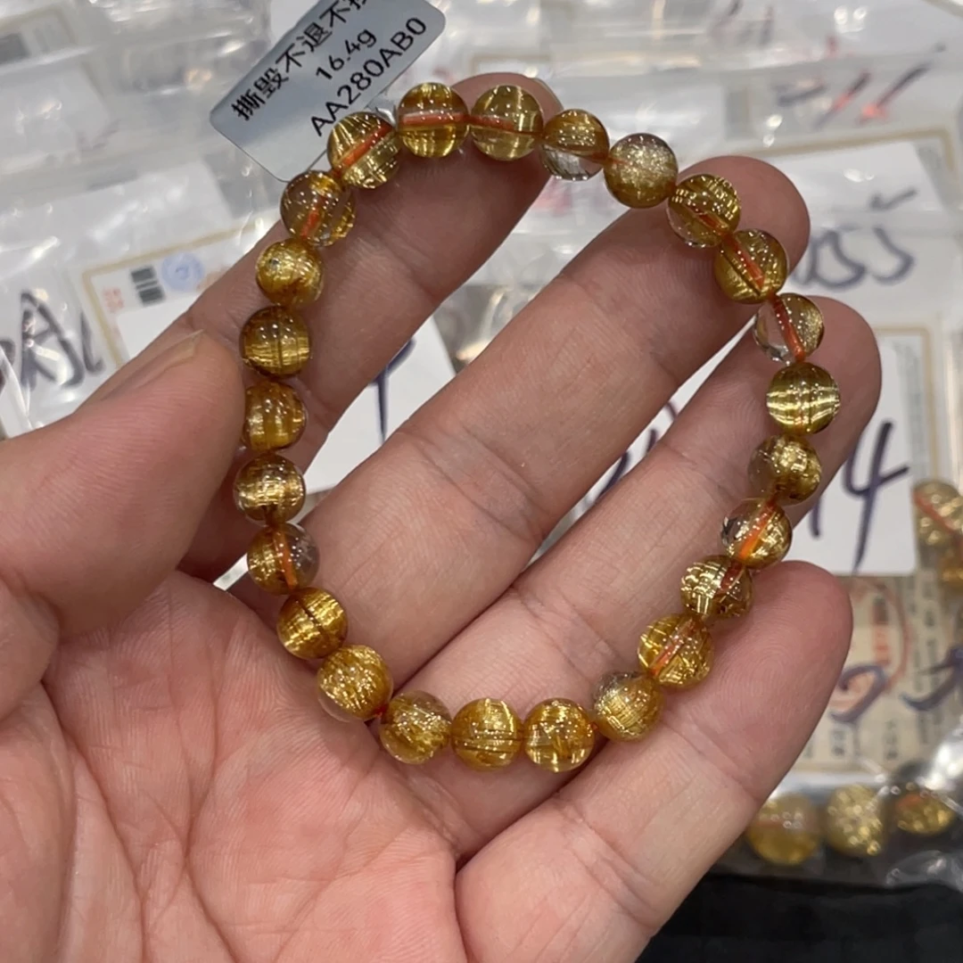 未镶嵌手链水晶aaa0267钛晶