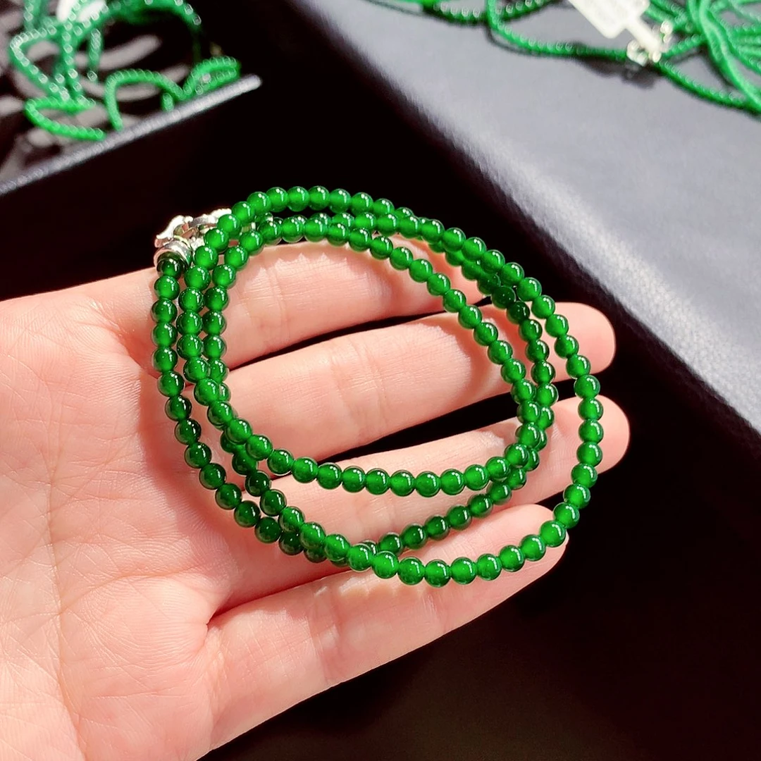 翡翠未镶嵌毛衣链