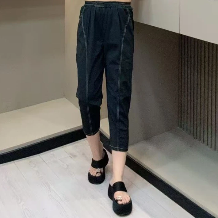 夏季哈伦裤-起 5062时尚潮流明线设计百搭显瘦乱胖MM大码女装新款