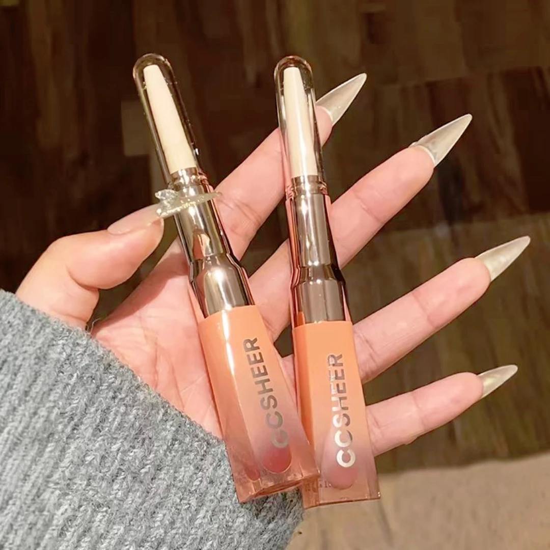 CCSHEER/柚子小西扭扭棒双头成膜唇釉保湿镜面嘟嘟唇显白情人节