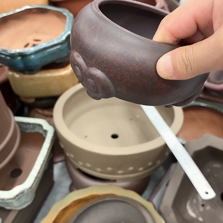 紫砂花盆紫砂的颜色很好看呀