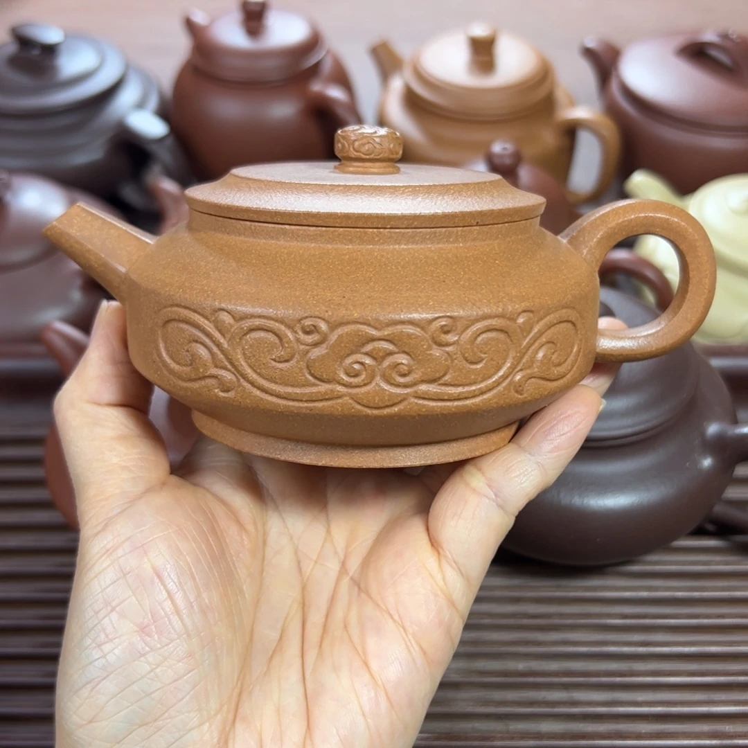段泥茶壶黄降坡 周盘 220cc