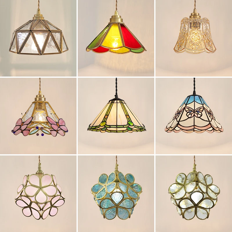 新品法式全铜小吊灯复古衣帽间过道灯入户中古风玄关阳台灯饰灯具