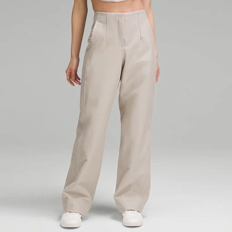 SC26108 女士春秋宽松直筒高腰阔腿休闲裤长裤