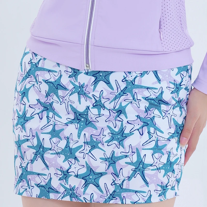 特价DK高尔夫服装女修身显瘦花色防走光裙裤包裙运动裙子