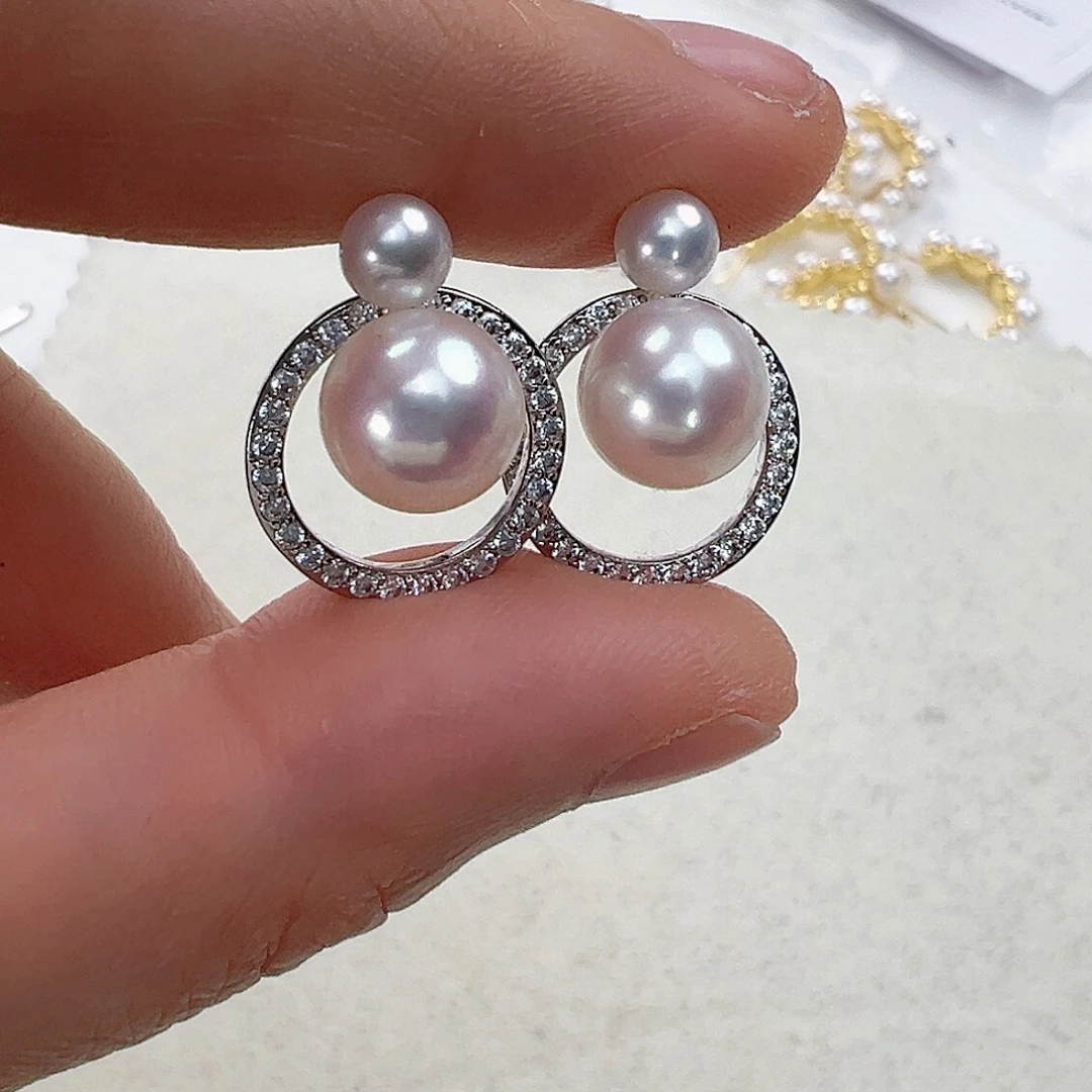 淡水珍珠耳饰未镶嵌