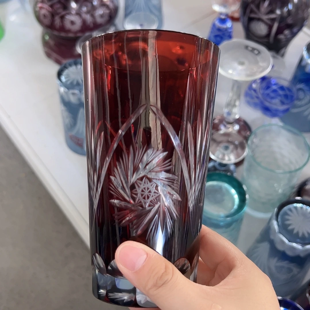 水晶玻璃高脚款微瑕一个