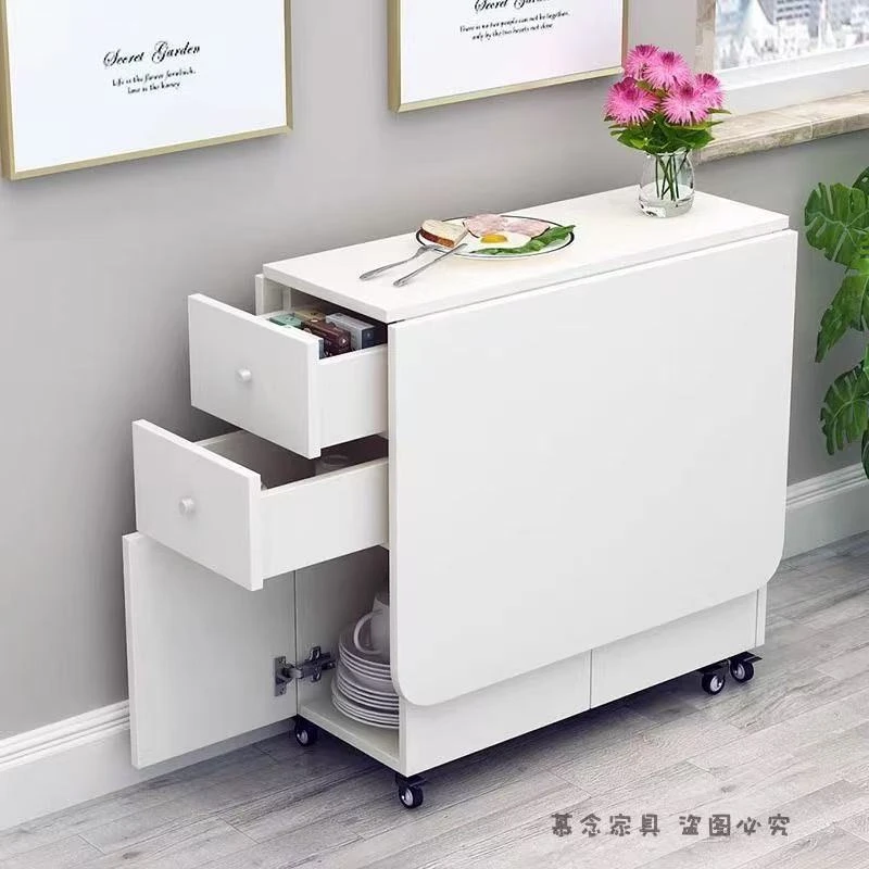 【4764人好评】餐桌吃饭桌子折叠宜家用小户型多功能长方形简约易伸