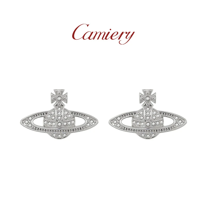 【交个朋友专属】CAMIERY 时尚轻奢土星耳钉简约钛钢