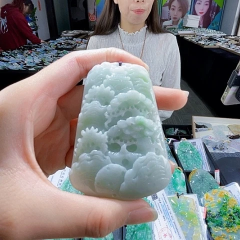 翡翠未镶嵌项链翡翠