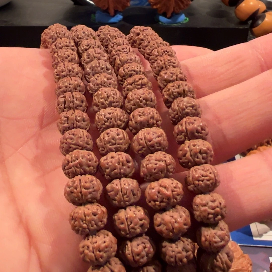 白***狗文玩核桃把件金钢手串