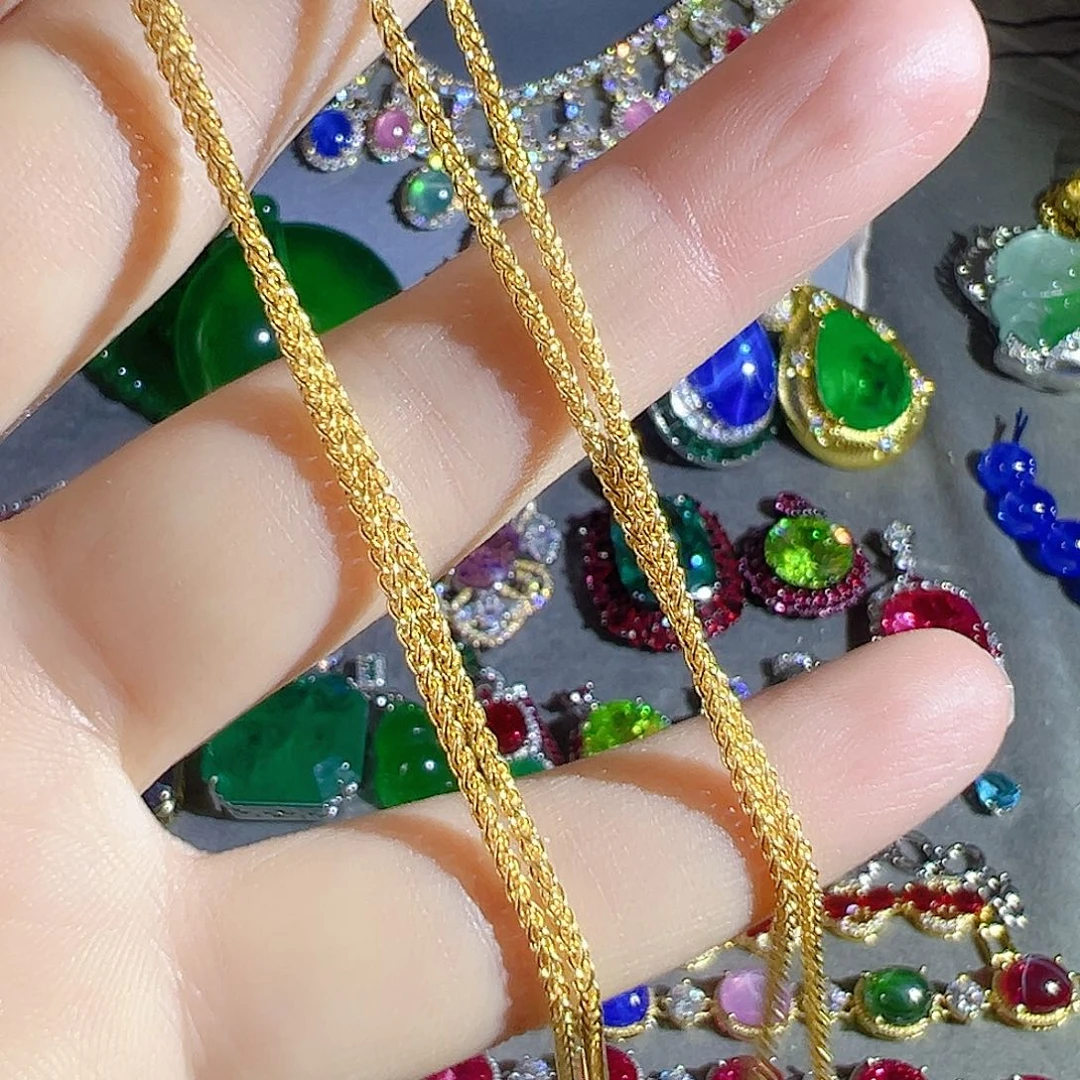 花岗石钨合金红色蓝色吊坠