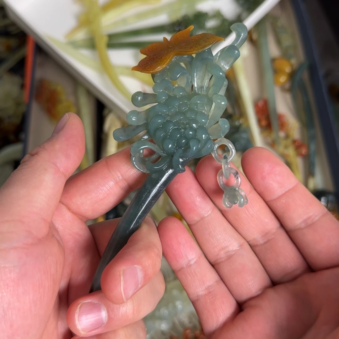 岫玉发饰未镶嵌君***味