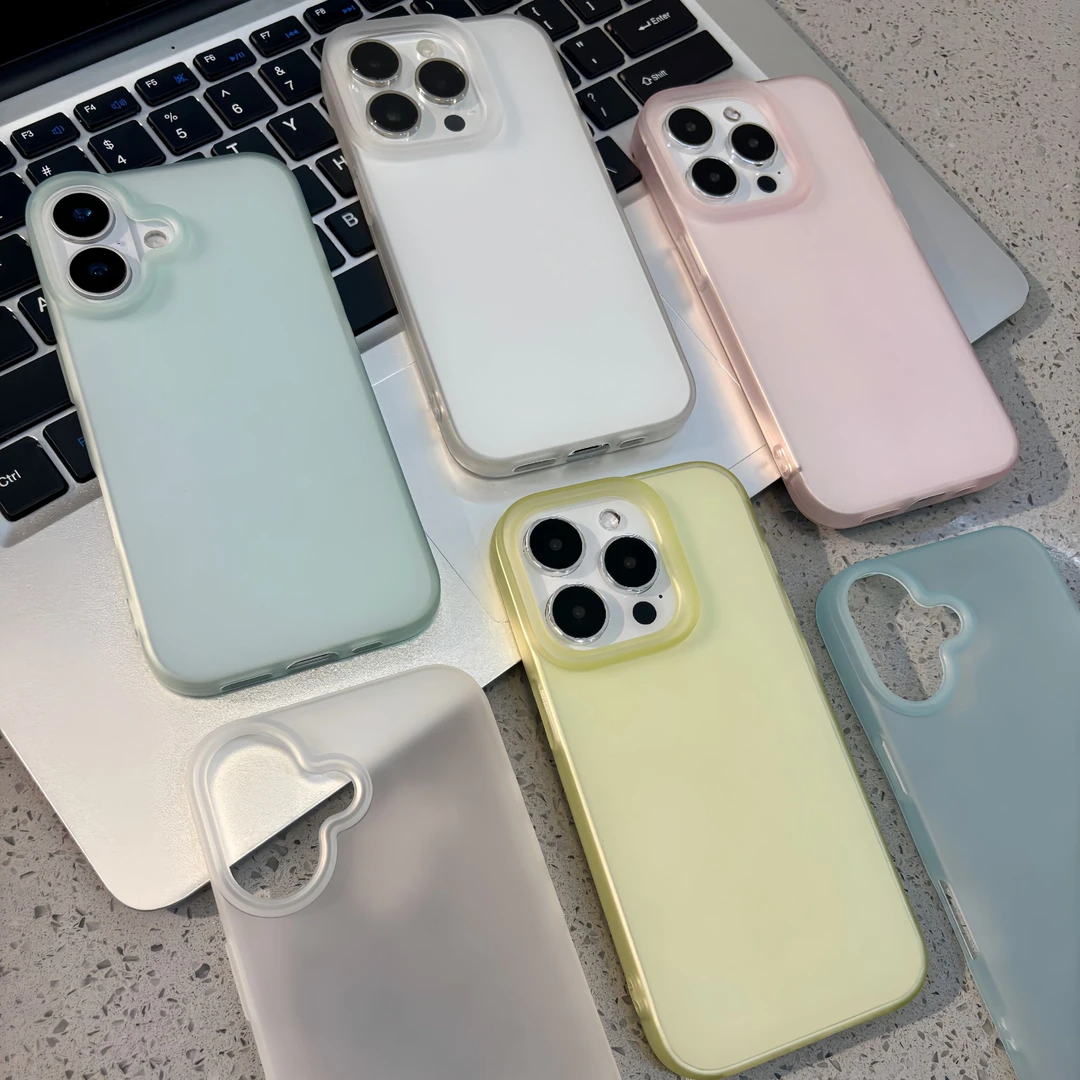 ins简约多巴胺肤感磨砂适用苹果17手机壳iPhone15/16promax软1314