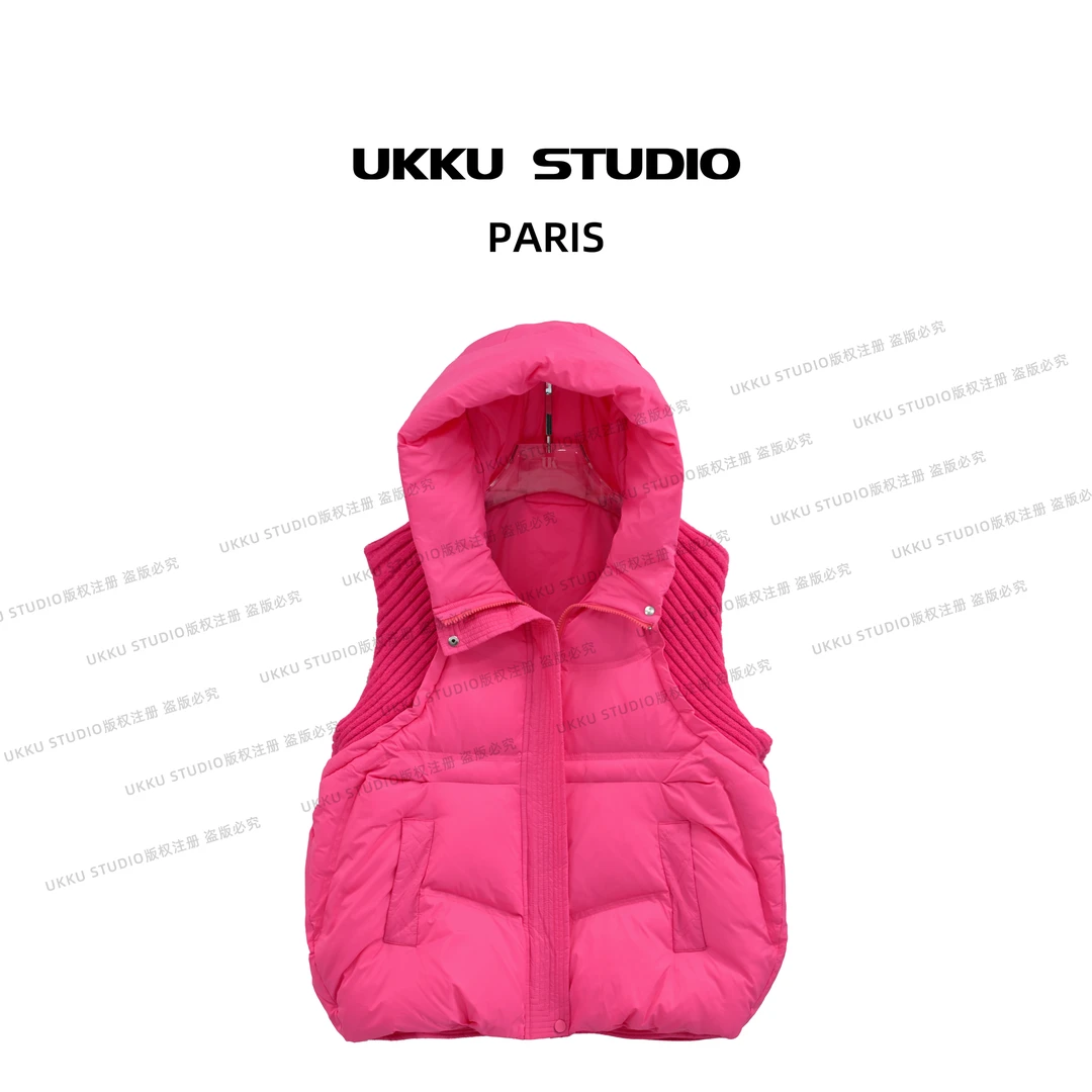 周婧【BASSIRIANA】个性设计感保暖短款马夹外套冬季新棉服211480