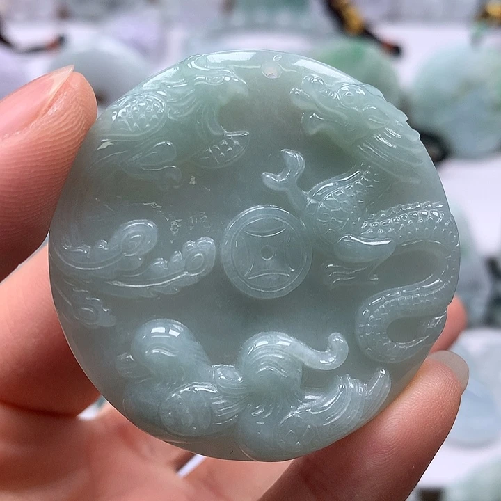 翡翠未镶嵌颈饰龙凤呈祥福利